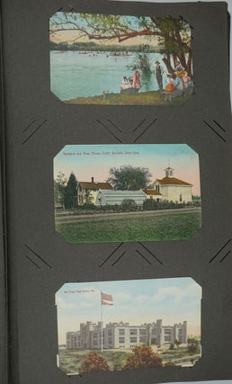 900 California color postcards. Album and box.