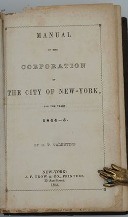 Manual of the Corporation of the City of New-York for 1844-5.