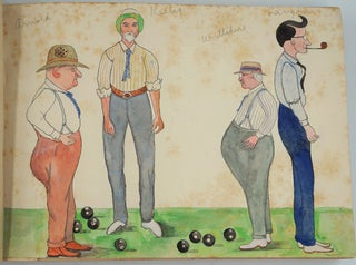 Item #24762 "South Park Bowling Club. Sketches". South Australia album of caricatures of the...