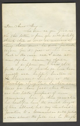 Item #24772 Civil War Ironclad Ship, commander's wife's letter. ALS. Helen Offley Paulding, Lt....