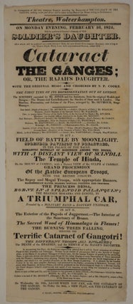 Item #24773 'Cataract of the Ganges...'. Theatre, Wolverhampton, February 16, 1824. Playbill....