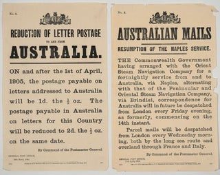 Item #24779 "Reduction of Letter Postage to and from Australia" [with] "Australian Mails,...