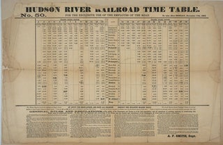 Item #24785 Hudson River Railroad Time Table. No 50. For the Exclusive Use of the Employes (sic)...