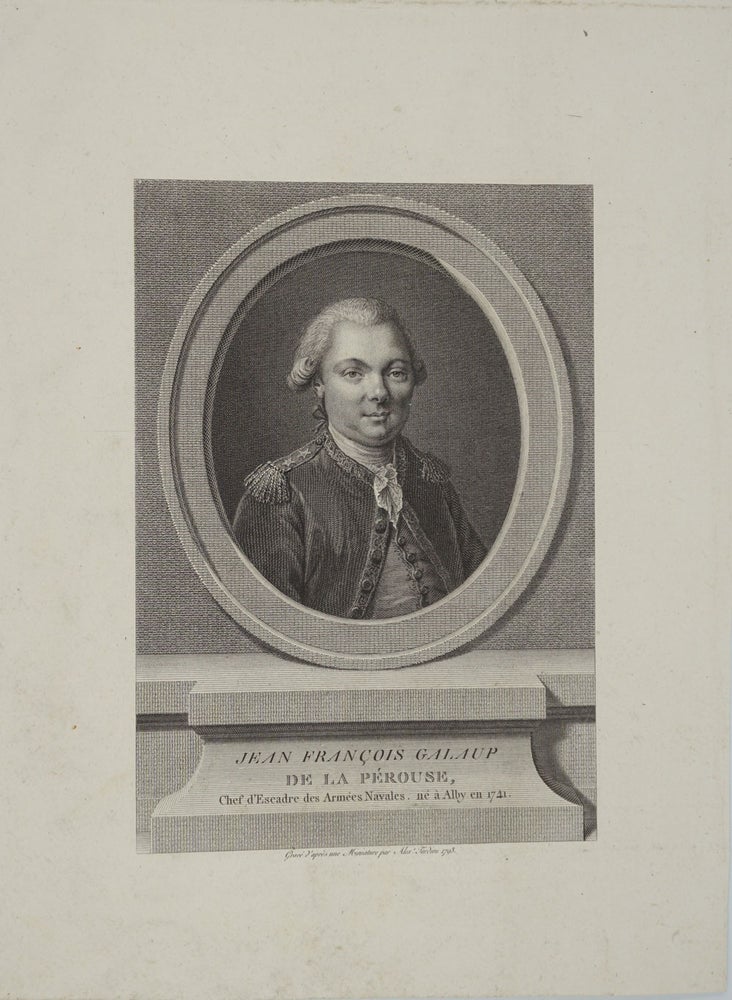 Item #24813 Jean Francois Galaup de la Perouse. Engraved portrait. Pierre Alexandre Tardieu.