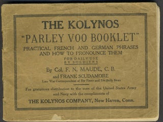 Item #24818 The Kolynos "Parley Voo Booklet". Practical French and German Phrases and How to...