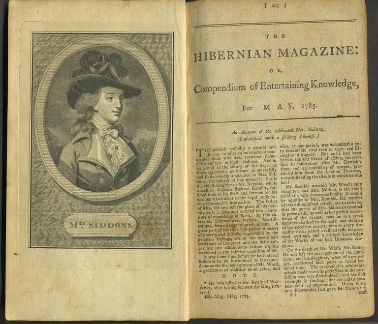 Item #24840 Emigration to America, in Walker's Hibernian Magazine, or Compendium of Entertaining Knowledge for May, 1783.