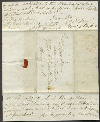 A copy letter from Newelyn Loyd of Denbigh to the Guardians of the Holywell Union (poorhouse), Holywell, soliciting immigration to New South Wales.