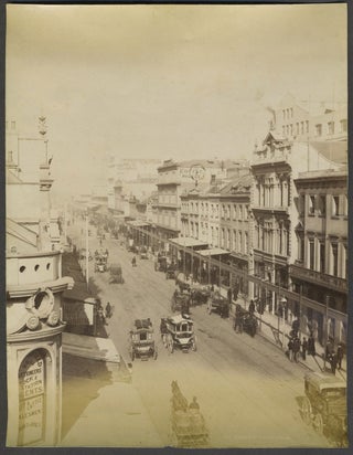 Item #24870 George Street, Sydney. Albumen photograph. Henry King