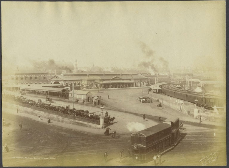 Item #24872 Railway Station, Redfern, Sydney. Albumen photograph. Henry King.