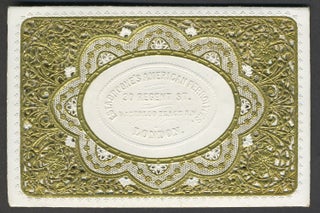Estabrooke's American Ferrotypes London 30 Regent St. Waterloo Place SW, with the elaborate lace folder.