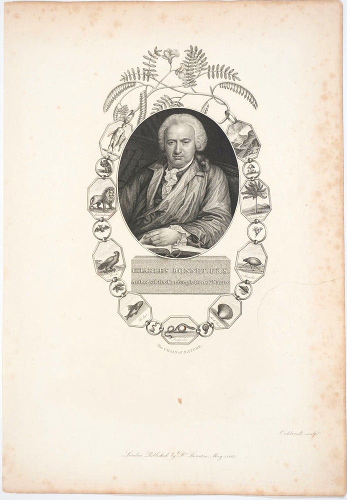 Item #24901 "Charles Bonnet, FRS. Author of the Contemplation of Nature". Engraved portrait. Robert John Thornton.