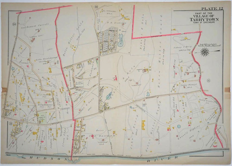 Item #24926 Town of Greenburg, Village of Tarrytown. George W. Bromley, Walter S.