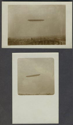 Item #24947 Pair of vernacular WWI Dirigible real picture postcards
