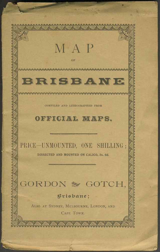 Item #24953 Map of Brisbane Compiled and Lithographed from Official Maps. Queensland.