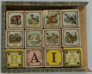 Item #24970 Children's Alphabet Blocks, including K for Kangaroo. Childrens