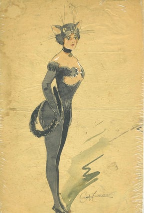 French Costume Designs by Minon, 18 watercolors.