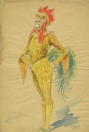 French Costume Designs by Minon, 18 watercolors.