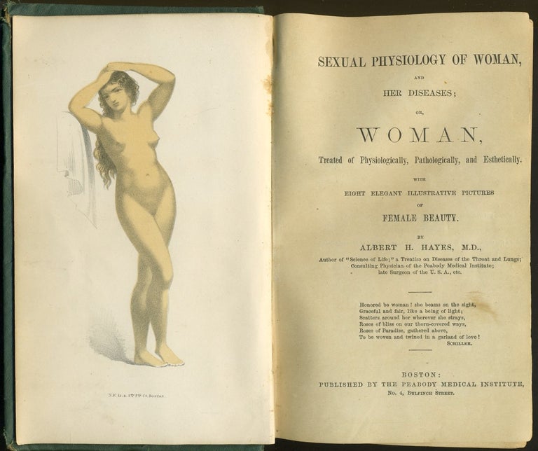 Item #24973 Sexual Physiology of Woman, and her Diseases or, Woman, Treated of Physiologically, Pathologically, and Esthetically with eight elegant illustrative pictures of female beauty. Albert H. Hayes.