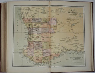 The New Atlas of Australia 1886. The complete work containing over one hundred maps and full descriptive geography of New South Wales, Victoria, Queensland, South Australia and Western Australia, together with numerous illustrations and copious indices.