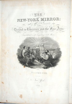 Weir engraving of Hudson River in The New York Mirror, Volume XII - XIII.