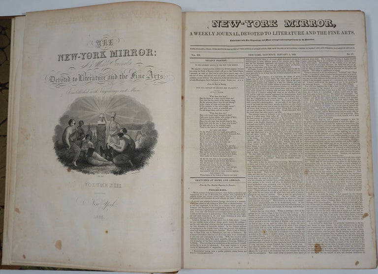 Item #25051 Charles Dickens, first US publication 'Sketches by Boz' in The New York Mirror, Volume IV. Charles Dickens.
