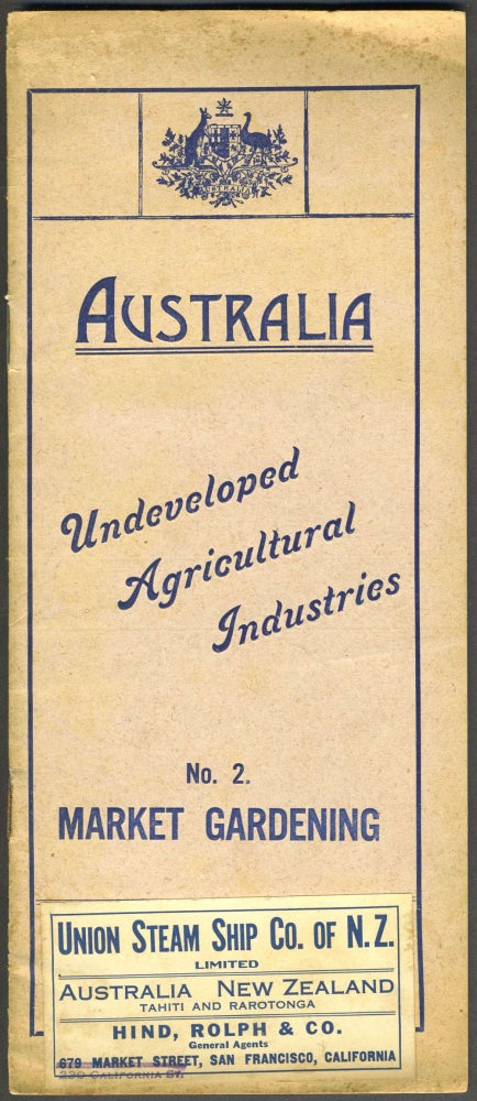 Item #25055 Australia. Undeveloped Agricultural Industries, No. 2 Market Gardening.
