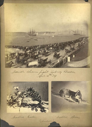 Item #25085 "Naval Sham Fight" Sydney Harbour, one of 5 photos in and around Sydney: with ...