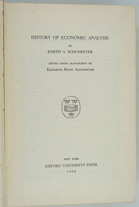 History of Economic Analysis.