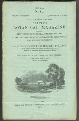 Item #25149 Curtis's Botanical Magazine, with 6 color engravings. Third Series, No. 81, Vol....