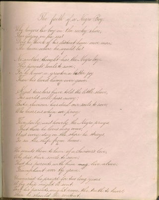 Item #25517 Friendship book 1863, with poem about a slave, "The Faith of a Negro Boy" Slavery