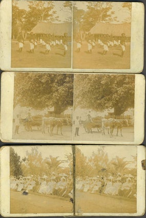 Item #25529 Fiji/Suva personalized stereoviews, including an investiture ceremony, possibly...