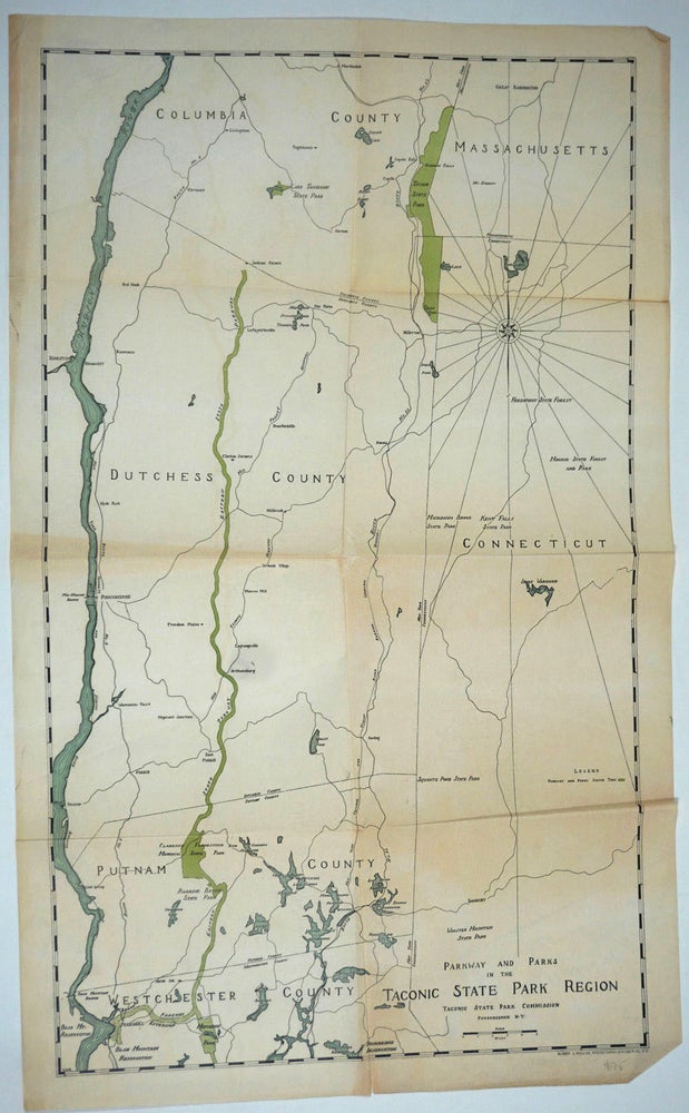 Item #25539 Parkway and Parks in the Taconic State Park Region. Map. New York Map, Robert A. Welcke.