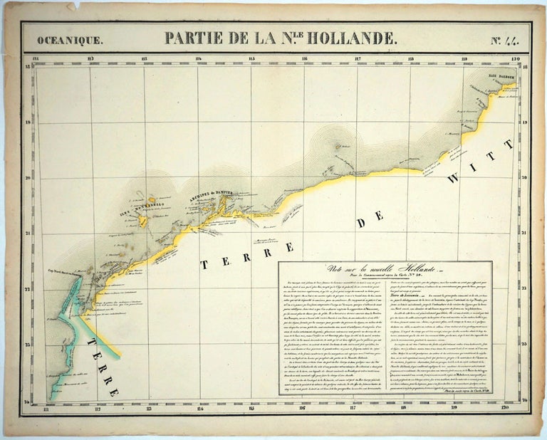 Item #25576 Oceanique. Partie de la Nouvelle Hollande, No. 44 (Exmouth). Philippe Vandermaelen, Western Australia Exmouth.
