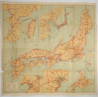 Travelers' Map of Japan. Chosen (Korea) Taiwan (Formosa).