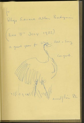 Patterns of a Lifetime, Clifton Pugh. Signed "Clifton", with bird sketch.