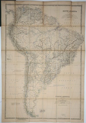 South America. Map on linen.