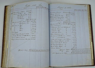 Manuscript ledger of German American Merchants during and after the Civil War, including petroleum sales to Europe starting in 1866.