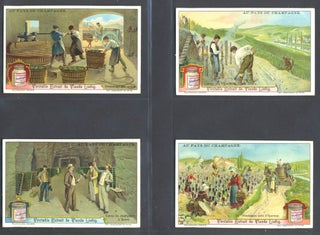 Set of 6 cards featuring wine & champagne making, for "Veritable Extrait de Viande Liebig"