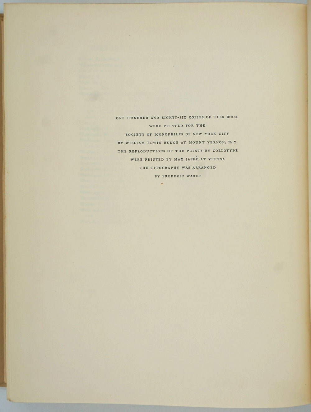 History of the Society of Iconophiles of the City of New York | Richard ...