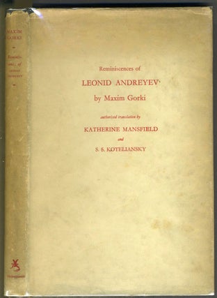 Item #25664 Reminiscences of Leonid Andreyev. Authorized translation from the Russian by...