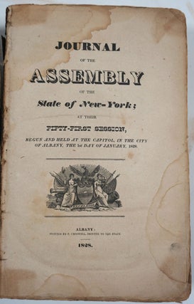 Item #25669 Journal of the Assembly of the State of New-York, at Their Fifty-First Session (1828