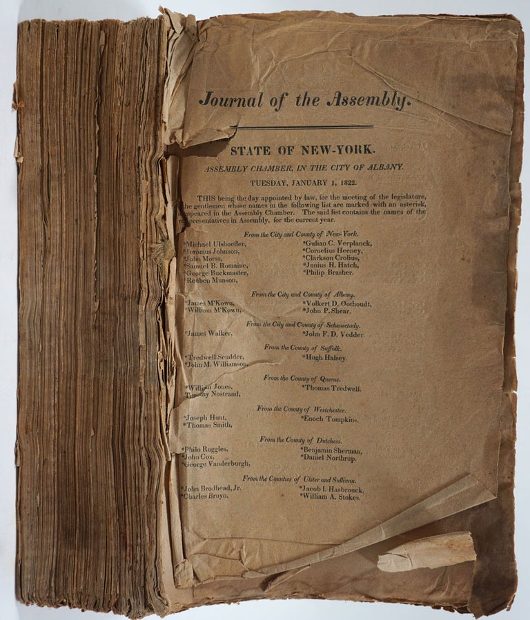 Item #25671 Journal of the Assembly of the State of New-York, at Their Forty- Fifth Session (1822).