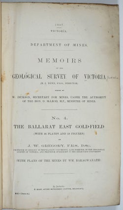 Memoirs of the Geological Survey of Victoria, Numbers 1 to 15.