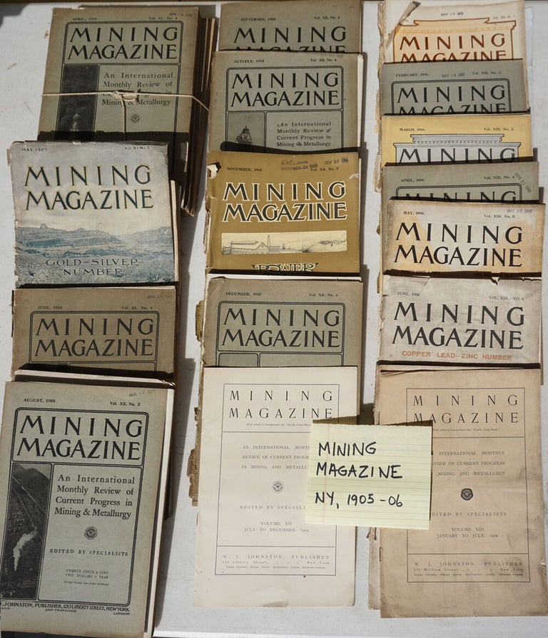 Item #25678 Mining Magazine; an international monthly review of current progress in mining and metallurgy.