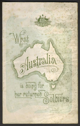 Item #25697 What Australia is doing for her returned Soldiers. Pamphlet. E. D. MIllen