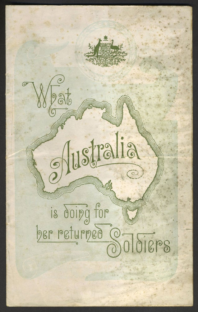 Item #25697 What Australia is doing for her returned Soldiers. Pamphlet. E. D. MIllen.