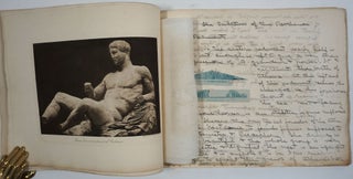 Ancient Greek & Roman art album, with annotations throughout.