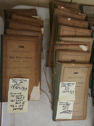 Proceedings of the Royal Society of Victoria.