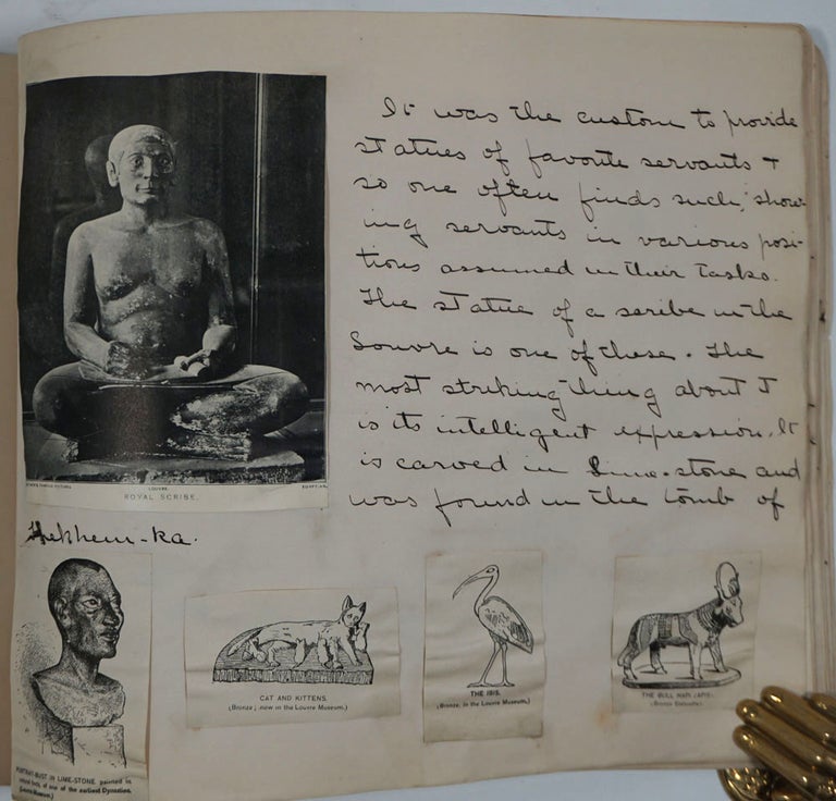 Item #25714 Ancient Egyptian art album, with annotations throughout. Susan E. Goelet Drake.