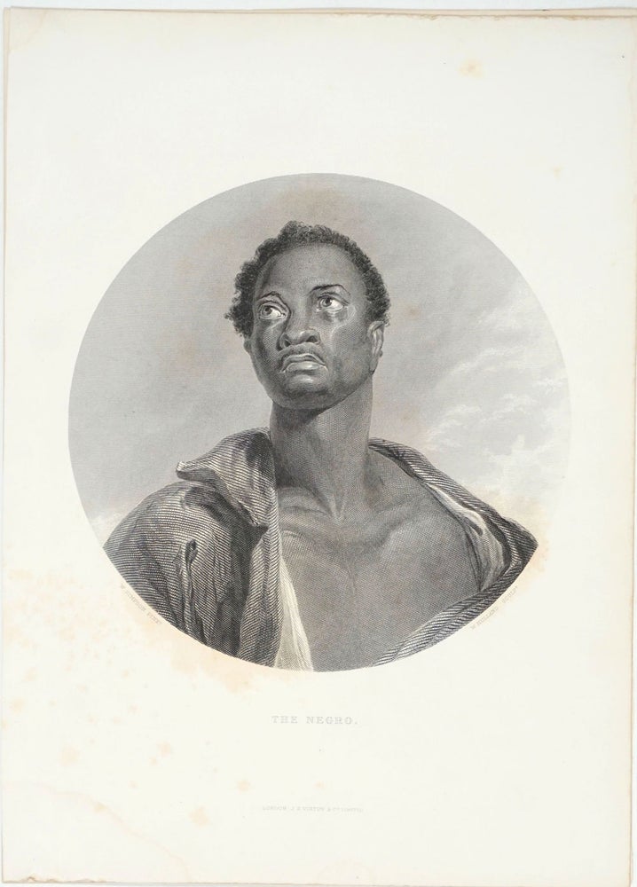 Item #25724 The Negro, engraving with text. W. Simpson, Sculpt W. Hulland.
